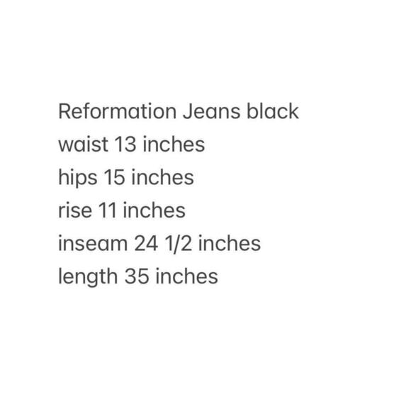 Reformation Womens Liza Slit Hem Ultra High Rise Straight Long Jeans 26 Black - Picture 7 of 14